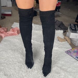 Guess black over the knee boots